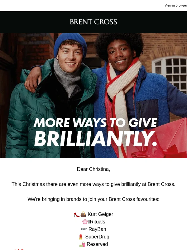 Brent Cross - ?,unwrap what’s new this Christmas at Brent Cross ?