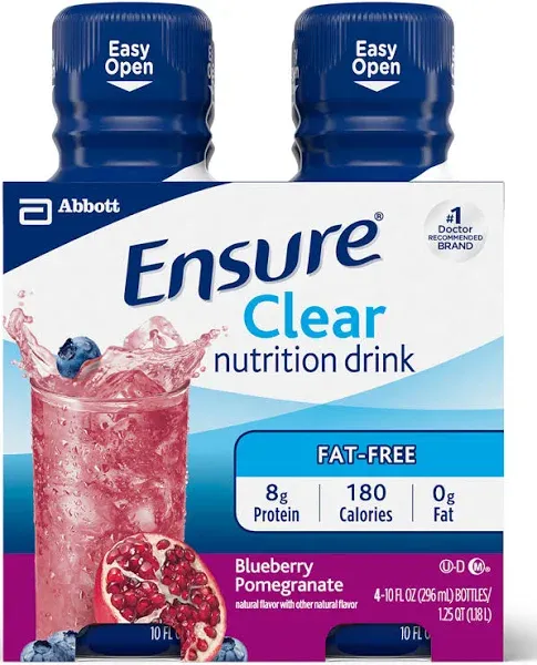 Ensure Clear Nutrition Drink Blueberry Pomegranate