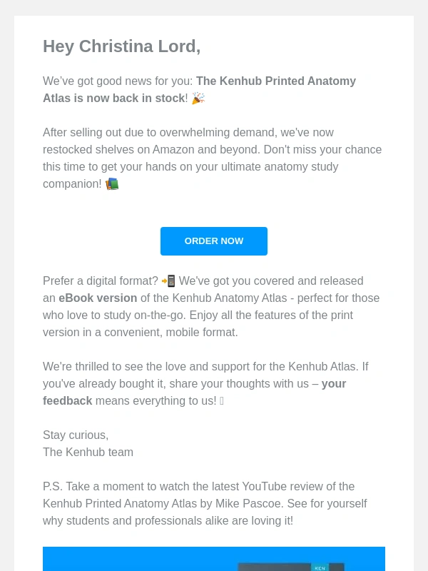 kenHub - ?Back in Stock: Kenhub Printed Anatomy Atlas ?