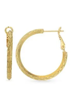 Belk Silverworks 24k Gold Hoop Earrings