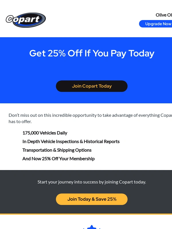 Copart Secure Funds - Your Copart Adventure Yet Awaits | Save 25% Today