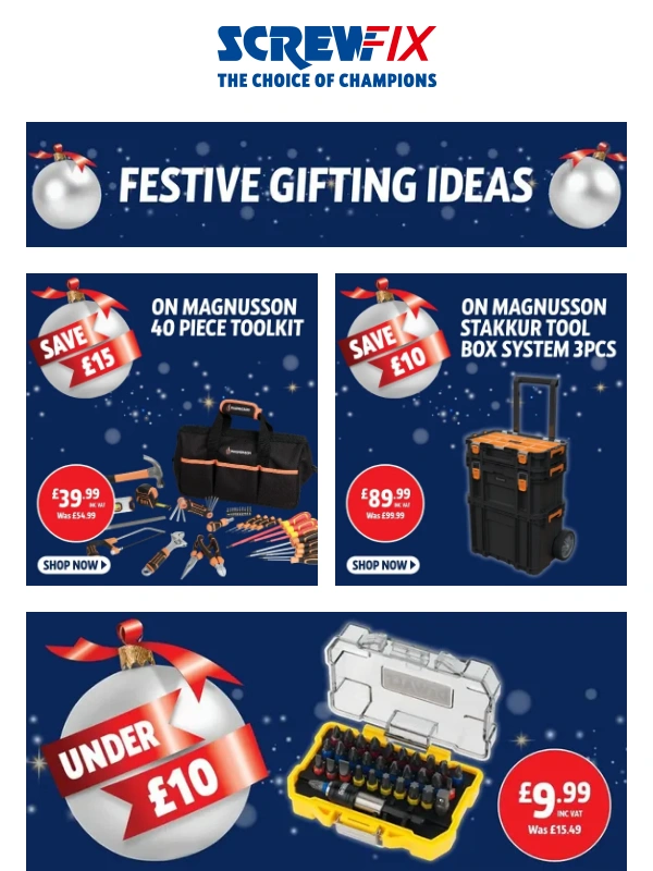 Screwfix - ? Festive Gifting Ideas ?