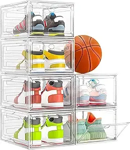 Stackable Clear Plastic Organizer, Set of 6