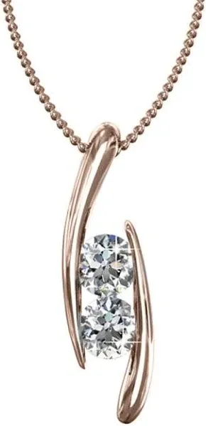 Cate & Chloe Mckenna 18K White Gold Plated Pendant Necklace