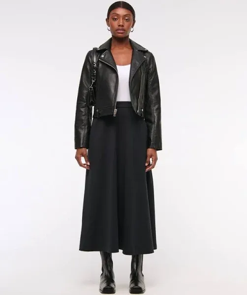 Abercrombie & Fitch Women's High Rise Circle-cut Maxi Skirt