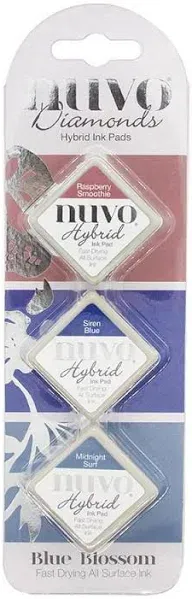 Nuvo Diamond Hybrid Ink Pads Blue Blossom