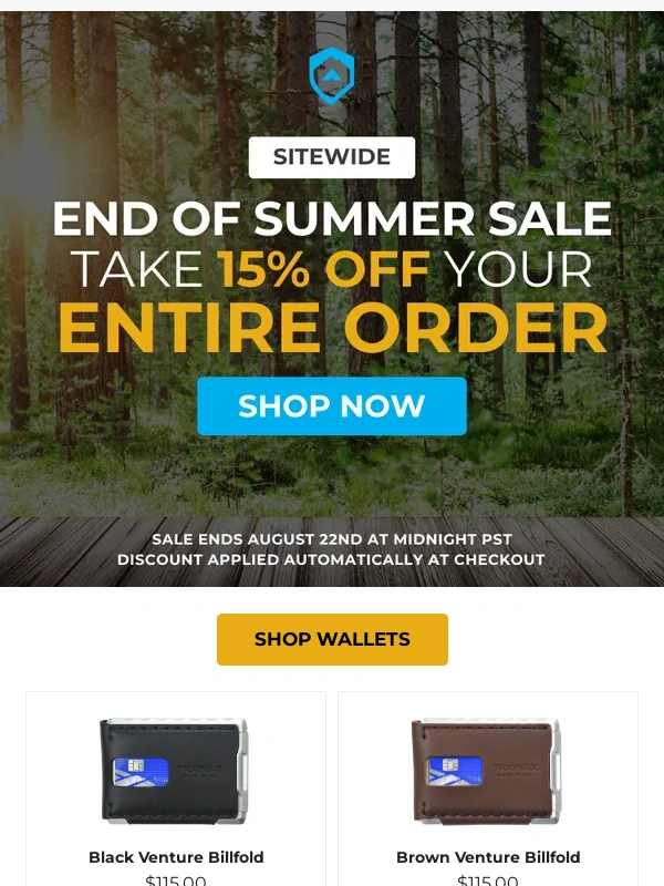Trayvax - Hurry! Get 15% Off Your Entire Order Site-wide