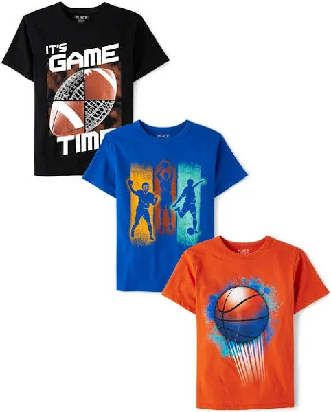 The Children's Place Boys' 3-Pack Sports Graphic T-Shirts