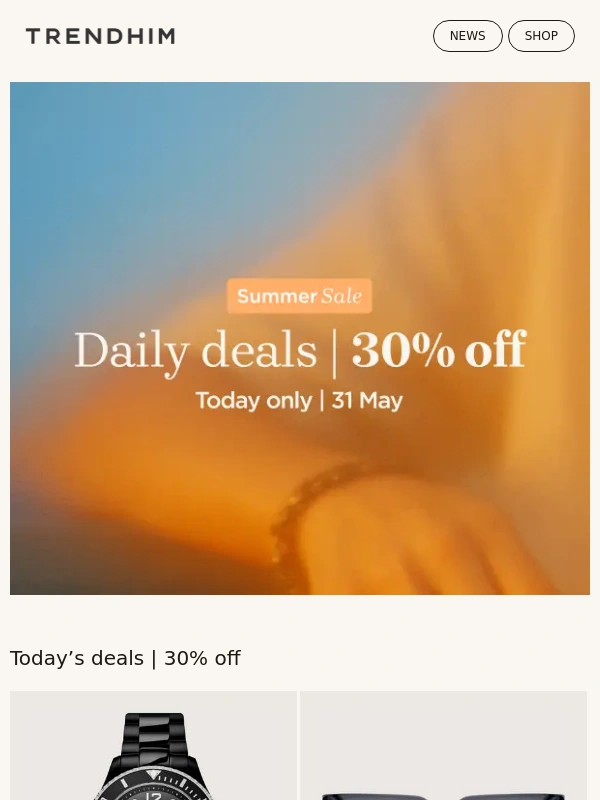 Trendhim - Daily deals | 6 new products at 30% off