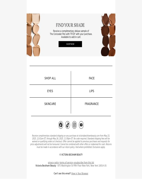 Victoria Beckham Beauty - LAST DAY: Complimentary Shipping Ends Tonight