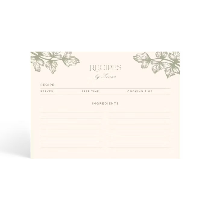 Herb Garden Recipe Cards, 10 count