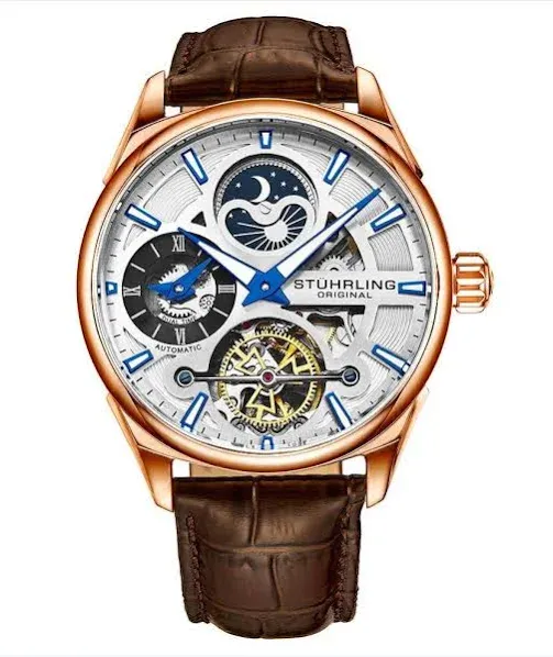Stührling Men's Legacy Automatic Skeleton Watch