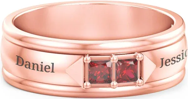 Gold Men's Timeless Two Stone Ring