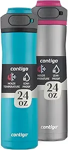 Contigo 24 oz. Cortland Chill 2.0 Insulated Stainless Steel Water Bottle 2-Pack