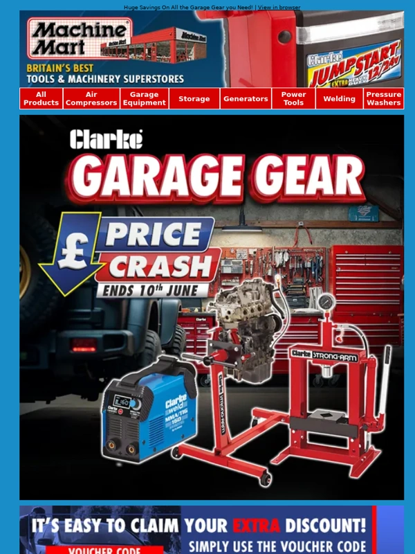Machine Mart - Save £££s On Garage Equipment!