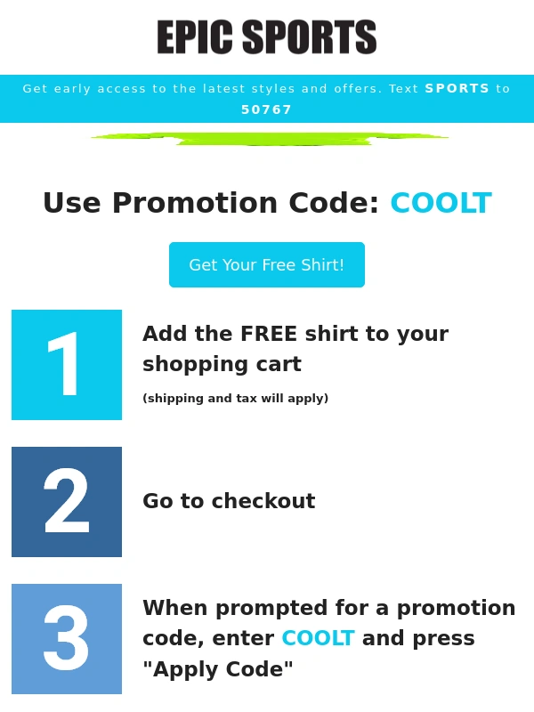 Epic Sports - It's not too late! Grab your free shirt!