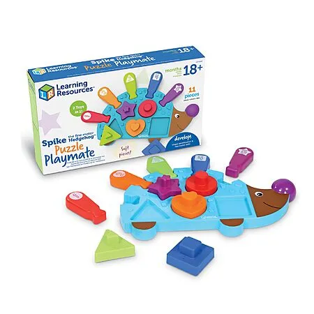 Learning Resources - Spike the Fine Motor Hedgehog Puzzle Playmate, 11 Pieces, Ages 18+ months