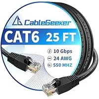 CableGeeker CAT6 High Speed 10Gbps Ethernet Cable, 25' to 250' - $7.99 and up