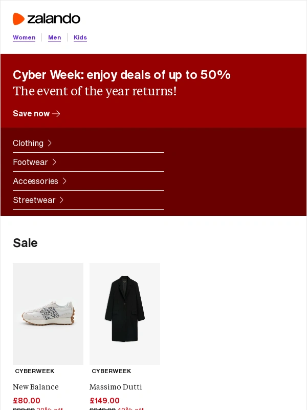 Zalando - More styles added—up to 50% off ?️?