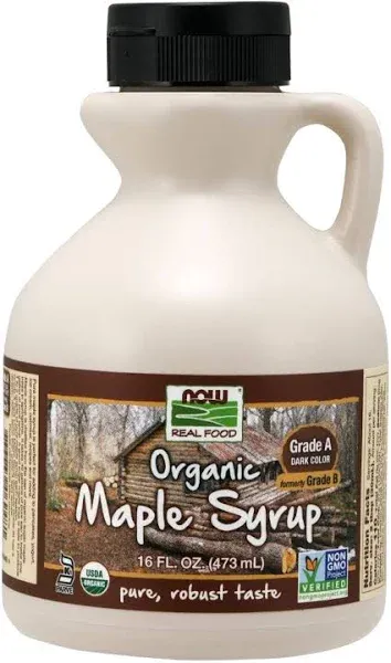 Now Foods Maple Syrup Organic Grade A Dark
