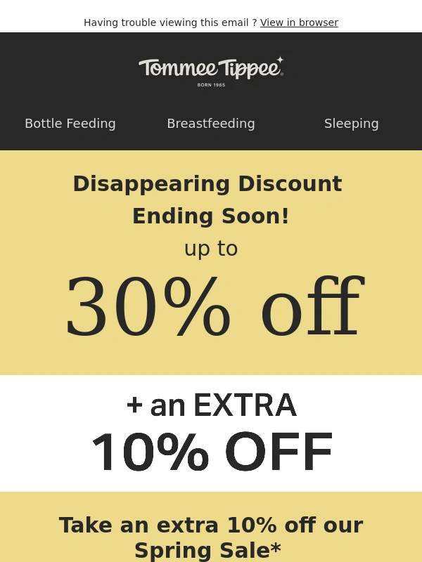 Tommee Tippee - Ends Soon: EXTRA 10% off our Spring Sale