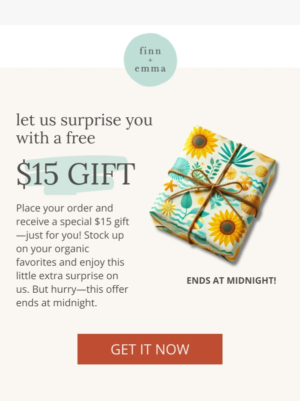 Finn + Emma - SURPRISE: Free $15 Gift For Your Baby ?