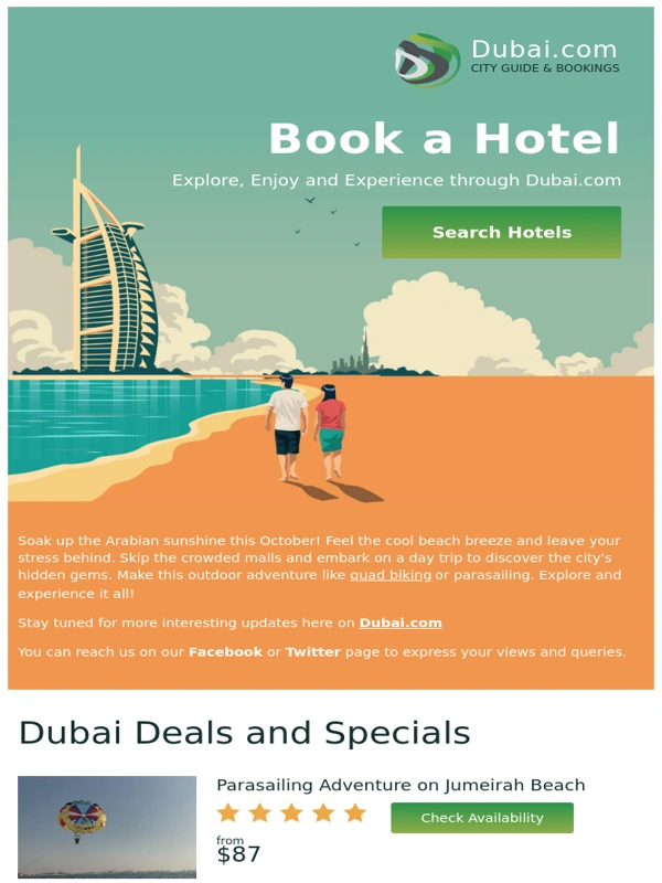 Dubai - Dubai in October- Sunshine & Adventure!