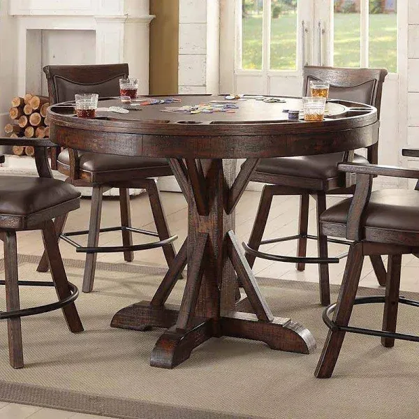 ECI Furniture Gettysburg Round Pub Game Table
