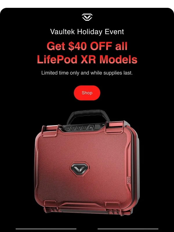 Vaultek Safe - Now $40 off LifePod XR