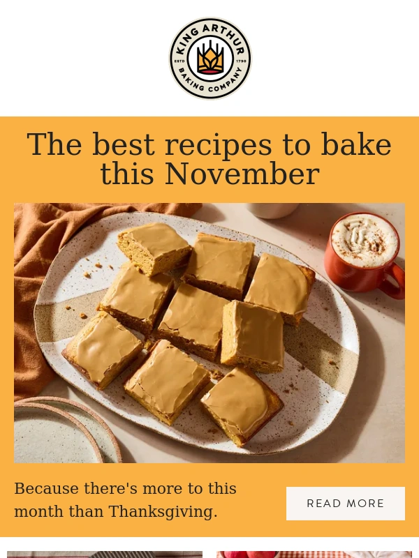 King Arthur Baking - What We're Baking This November