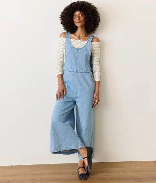 Marine Layer Women's Layla Wide Leg Denim Jumpsuit
