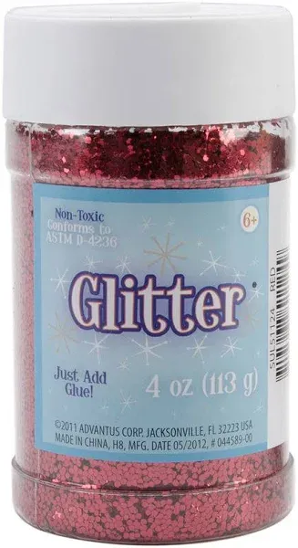 Advantus Glitter 4oz Red