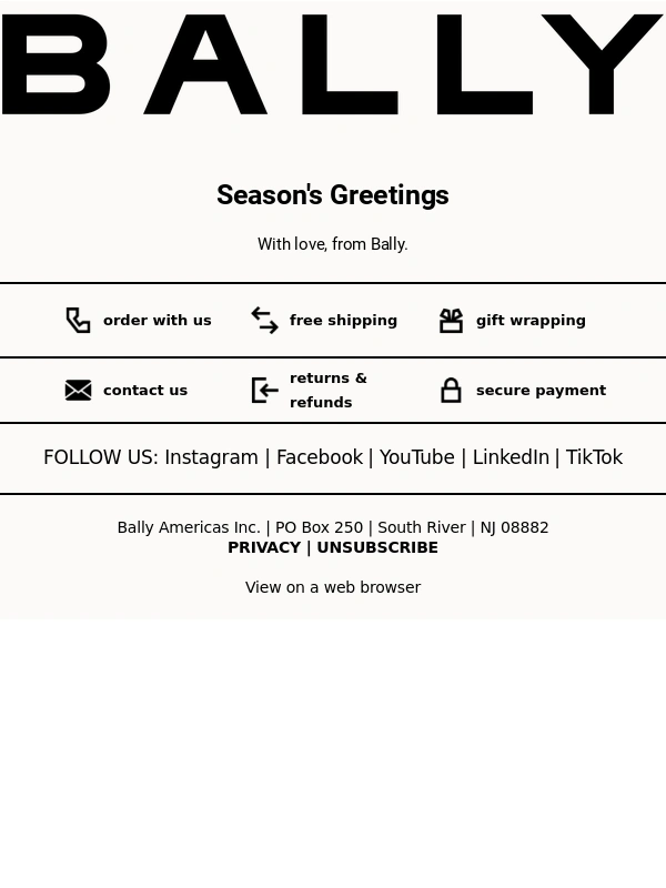 Bally - Season's Greetings