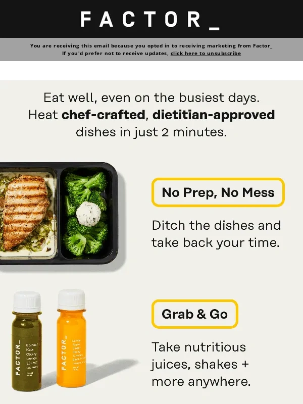 Factor75 - Effortless Dining: Nutritious Meals Delivered