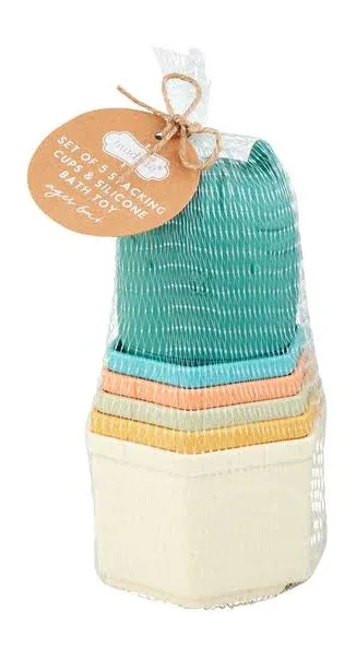 Mud Pie Green Stacking Cup Bath Set