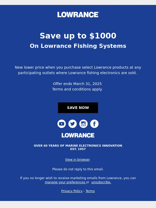 Lowrance - Save up to $1000