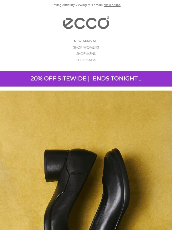 ECCO Shoes - Final Hours: 20% Off Sitewide