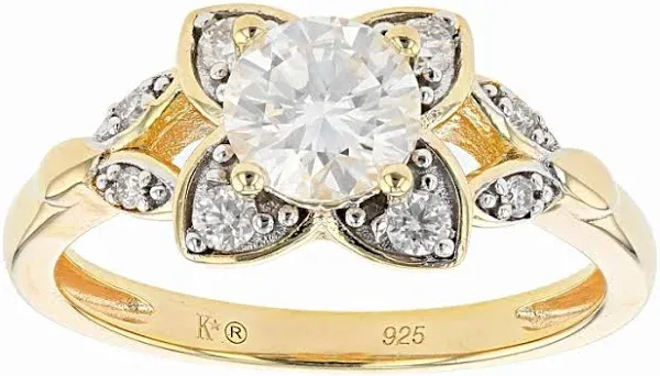 14K Yellow Gold Moissanite Dew