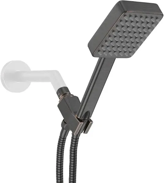 HammerHead Showers All Metal Square Handheld Shower Head