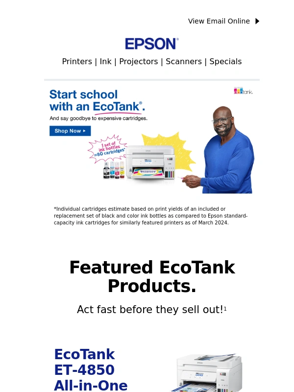 Epson - There's Still Time to Save up to $150 with Back to School Deals