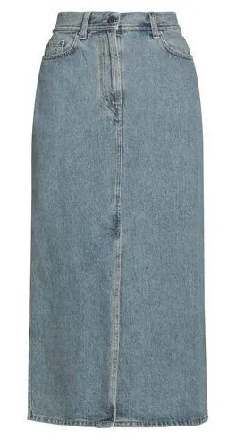 Loulou de Saison Women's High-Rise Organic Cotton Denim Skirt