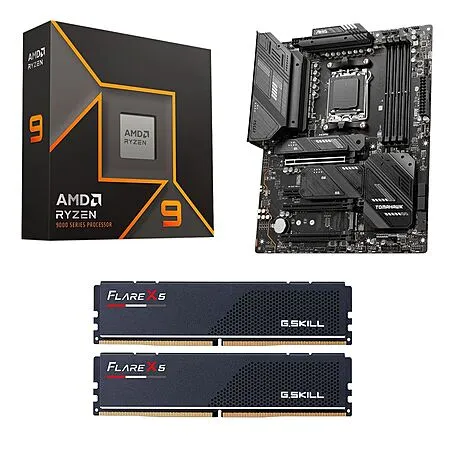AMD Ryzen 9 9950X CPU + MSI X670E MAG Tomahawk Mobo + 32GB G.Skill DDR5-6000 RAM