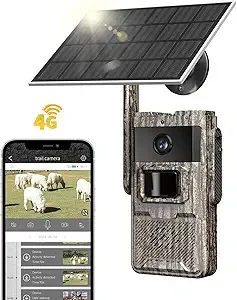 Tkenpro 4G LTE Cellular Solar Trail Camera