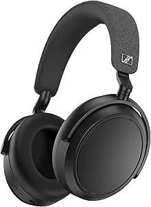 Sennheiser MOMENTUM 4 Wireless Headphones - Bluetooth Headset for Crystal-Clear Calls with Adaptive Noise Cancellation, 60h Battery Life, Lightweight Folding Design, Black