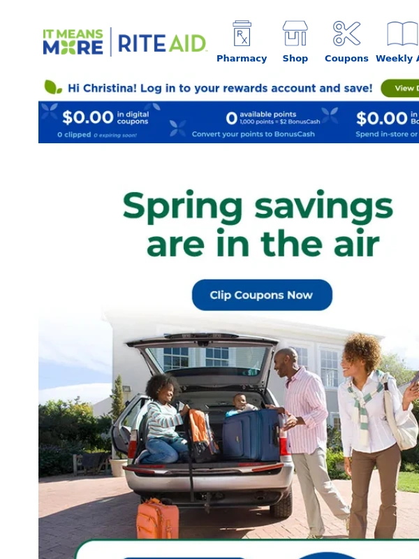 Rite Aid - Digital coupons for big spring savings