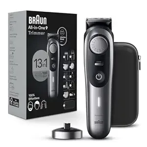 Braun All-in-One Men's Shaving Kit Series 9 9440, 13-in-1 Beard, Face, Nose, Ear Trimmer, Hair Clippers, Body Groomer and Manscaping