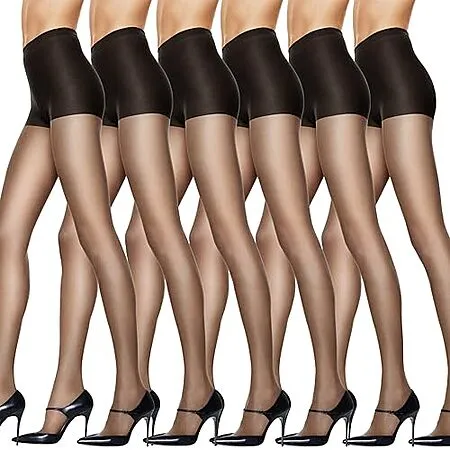 $11.20: 6-Pack Hanes Women's Silk Reflections Control Top Pantyhose at Amazon