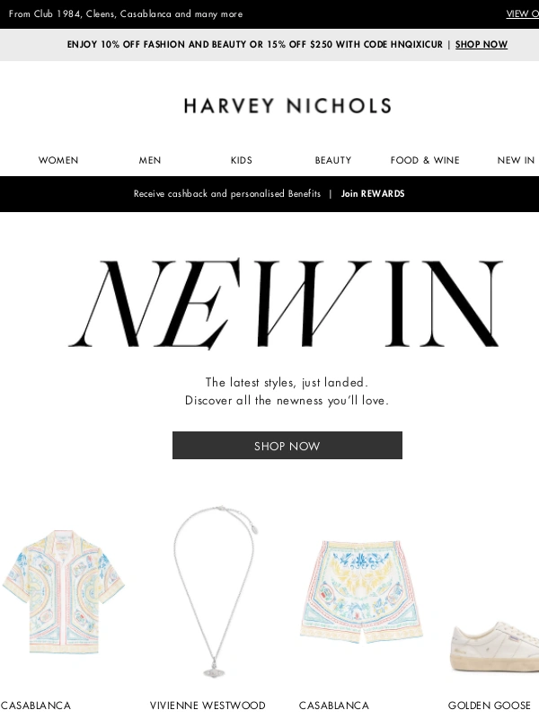 Harvey Nichols - New arrivals alert ? don’t miss out