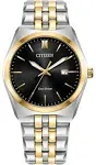 Citizen Eco-Drive Corso Men's Black Dial Two-Tone Watch BM7334-58E