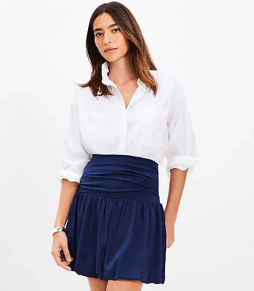 Women's Loft Bubble Hem Mini Skirt